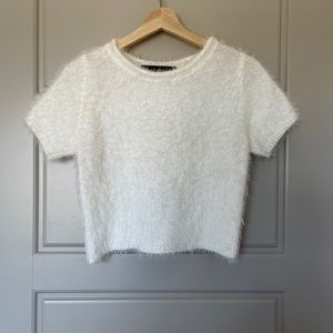 (Pam& Tommy) House of Three Furry Cropped Top